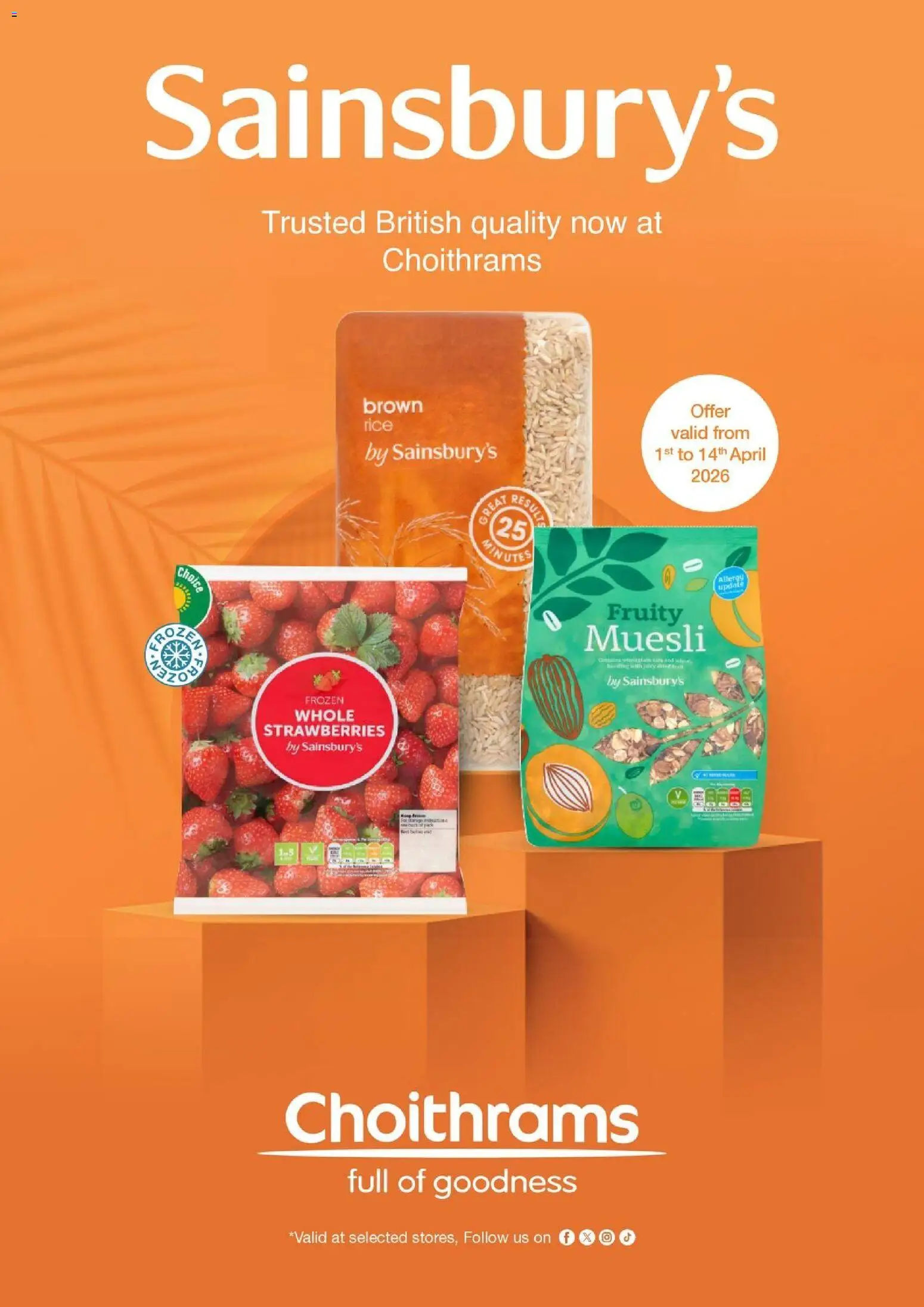 Preview of the catalogue Choithrams catalogue - Sainsburys of store Choithrams valid from 1 Apr, 2026