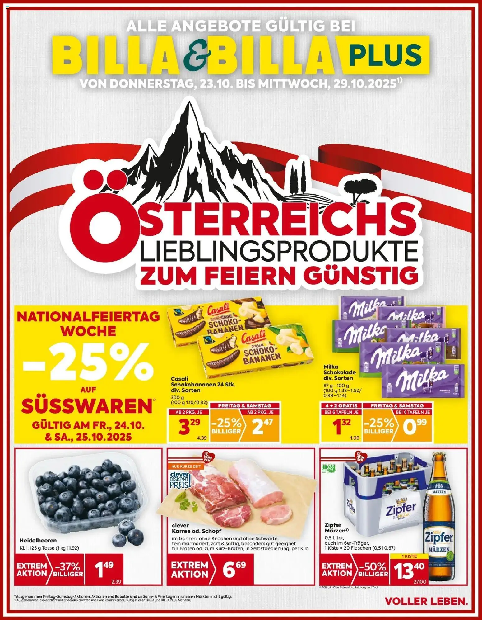  BILLA Flugblatt ab 22.10.2025 vorschau >> BILLA: Flugblatt gültig bei BILLA & BILLA PLUS - Seite 1