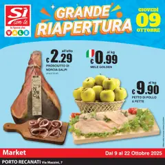 Anteprima dell'opuscolo Volantino Market dal negozio Sì con Te valido da 09/10/2025