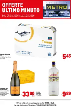 Anteprima dell'opuscolo Volantino Offerte ultimo minuto dal negozio Metro valido da 05/02/2026