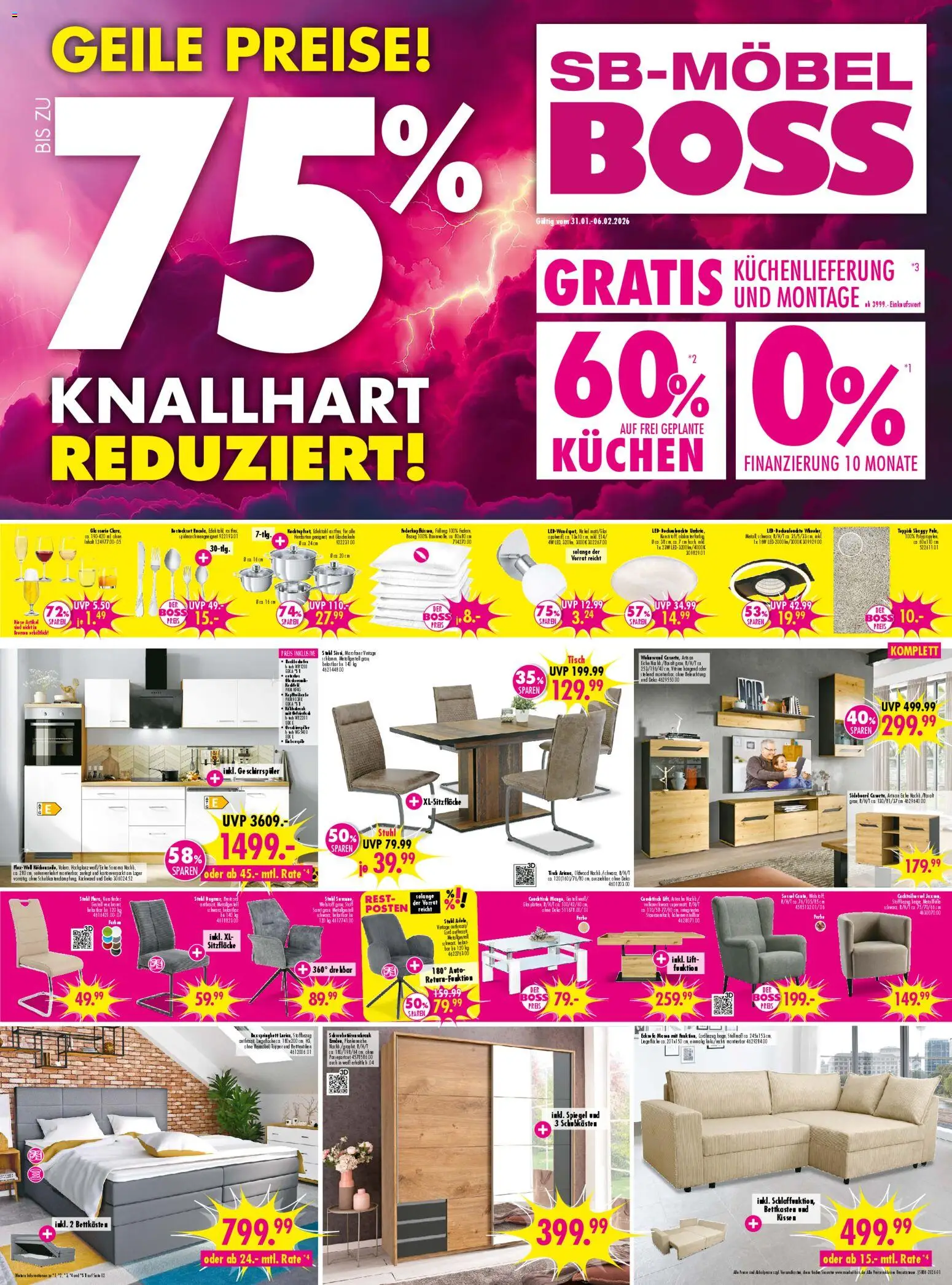 Vorschau von dem Prospekt des Geschäftes SB Möbel Boss, gültig ab dem 31.01.2026