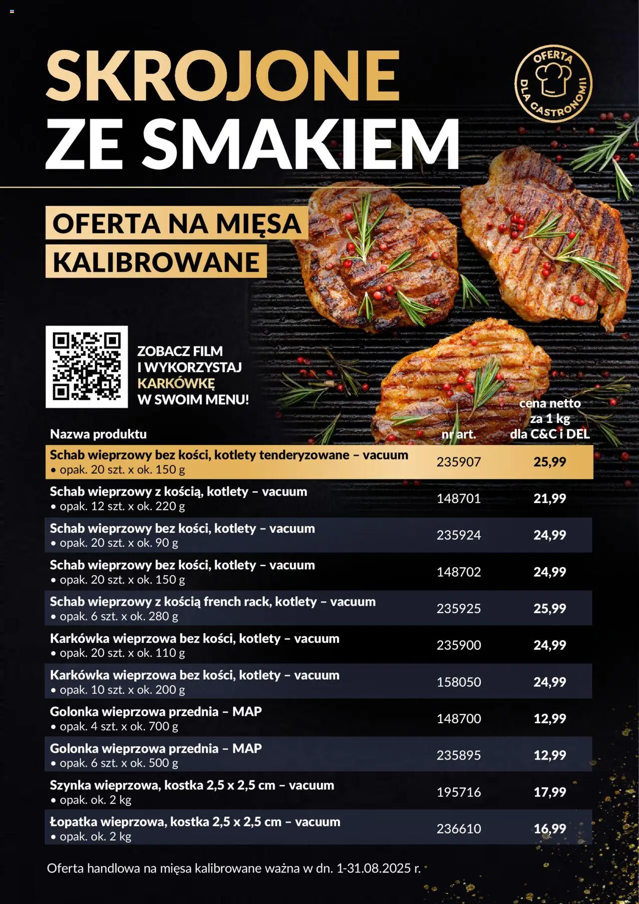 Makro Mięsa kalibrowane od 01.08.2025 - Nowa Gazetka - Numer strony 1