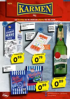 Náhľad KARMEN CBA letáku platného od 22.01.2026