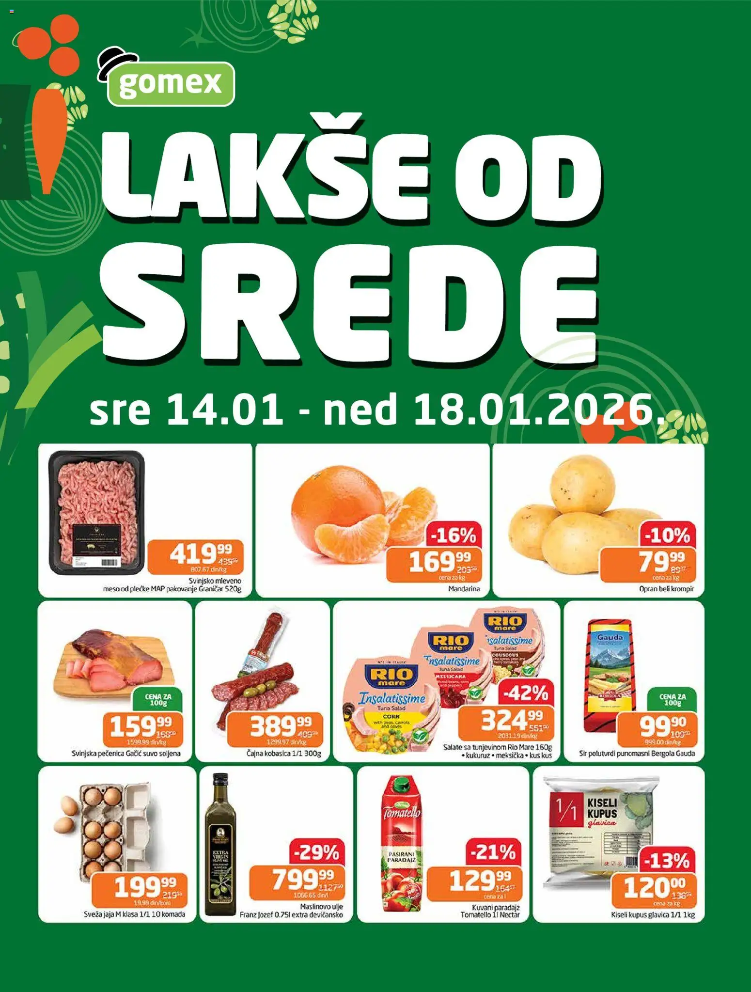 Pregled Gomex kataloga - važi od 14.01.2026