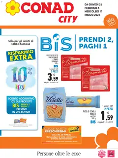 Anteprima dell'opuscolo Volantino City Piemonte dal negozio Conad valido da 26/02/2026