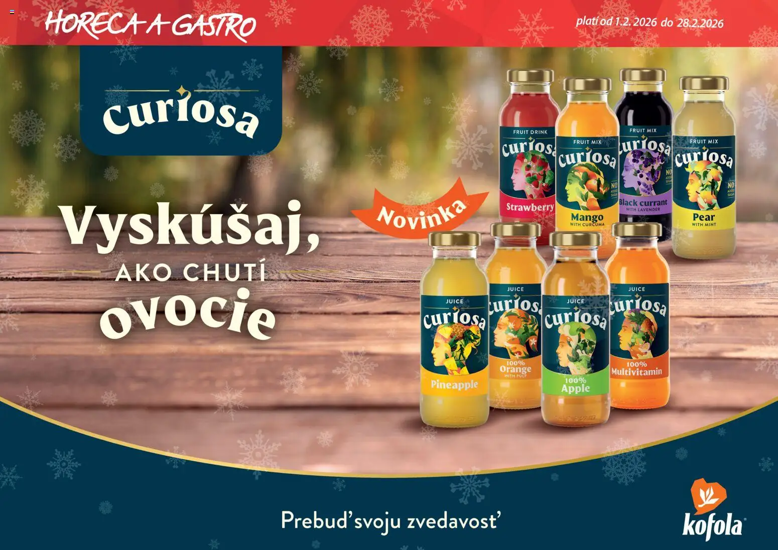 Náhľad CBA Verex letáku platného od 01.02.2026 - Mango, Apple, Kofola, Ovocie, Multivitamín