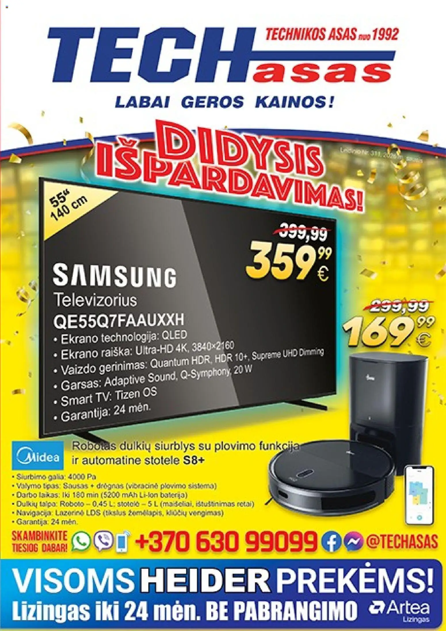 TECHasas parduotuvės leidinio Leidinys galiojančio nuo 2026.01.14 peržiūra - Tv, Televizorius, Robotas, Vaizdo