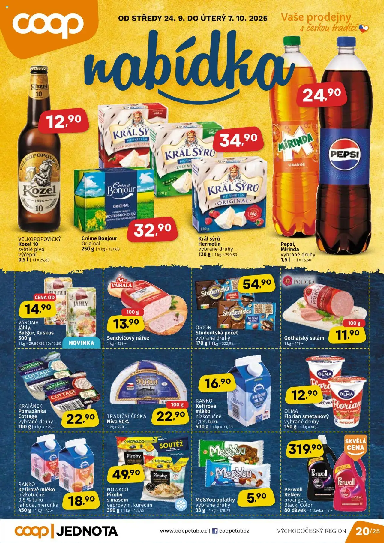 COOP Leták - Východočeský region (24.09.2025) - Jednota leták