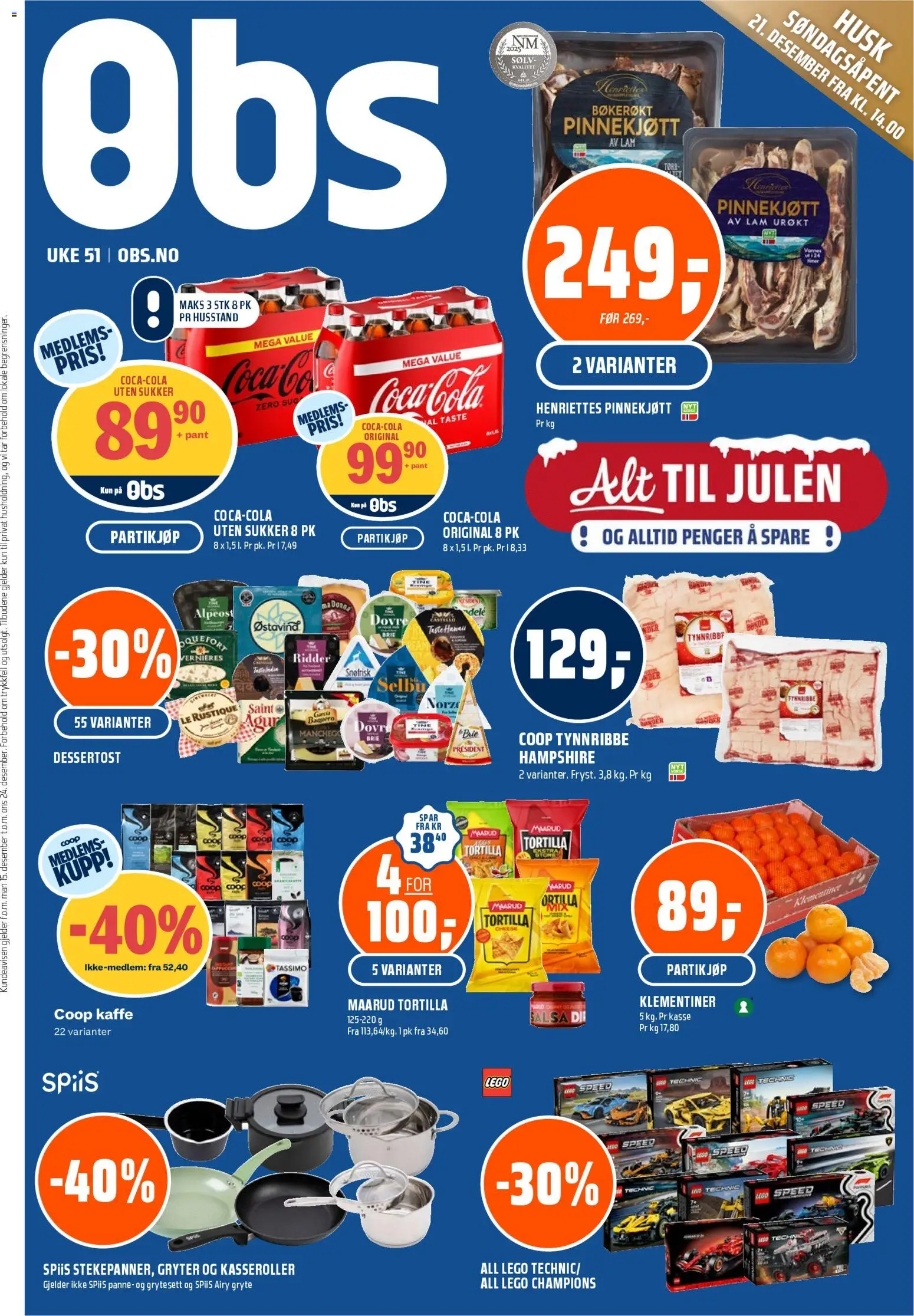 Forhåndsvis Kundeavis fra butikk Coop Obs gyldig fra 15/12/2025