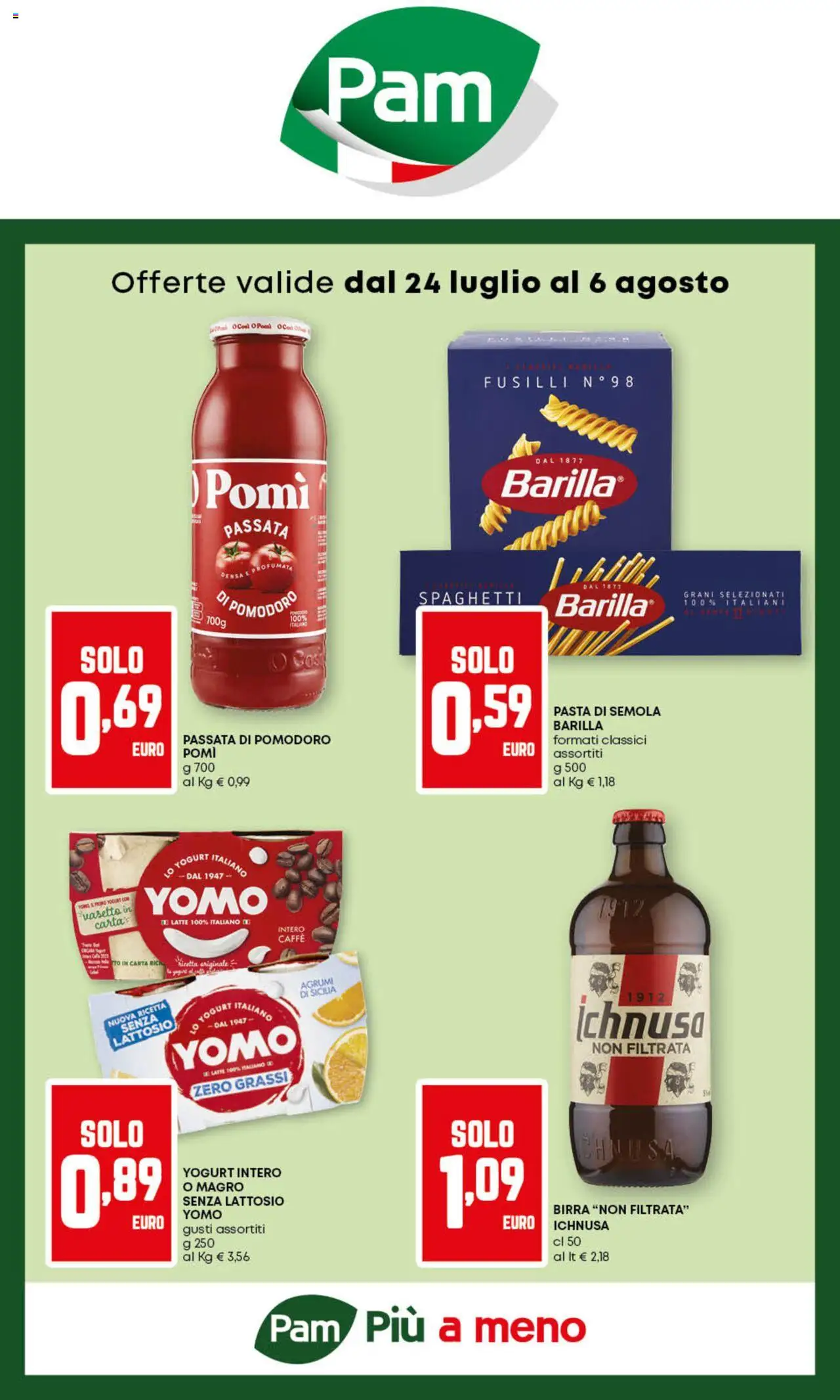 Volantino PAM valido da 24/07/2025 numero di pagina 1
