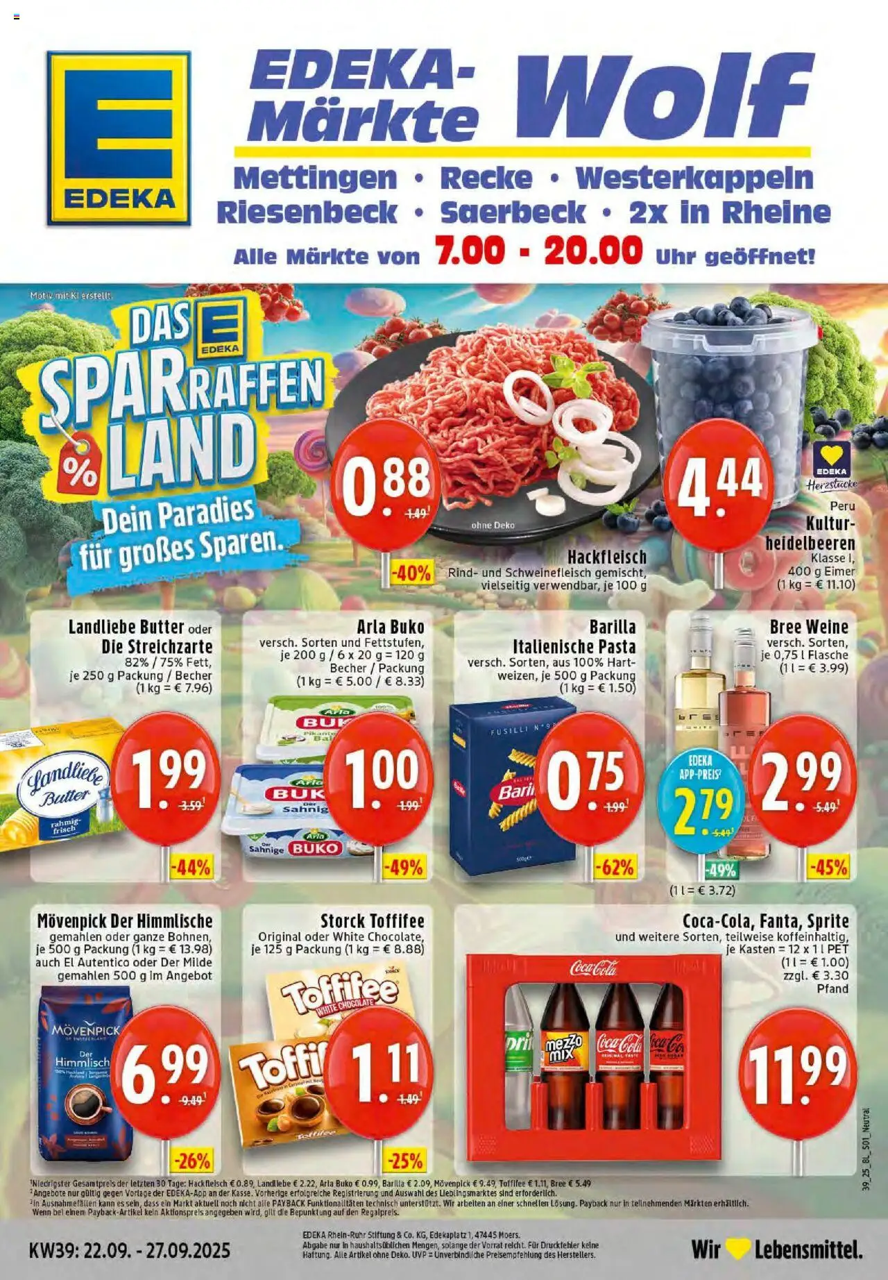 EDEKA Prospekt ab 21.09.2025 - Prospekt Saerbeck Online