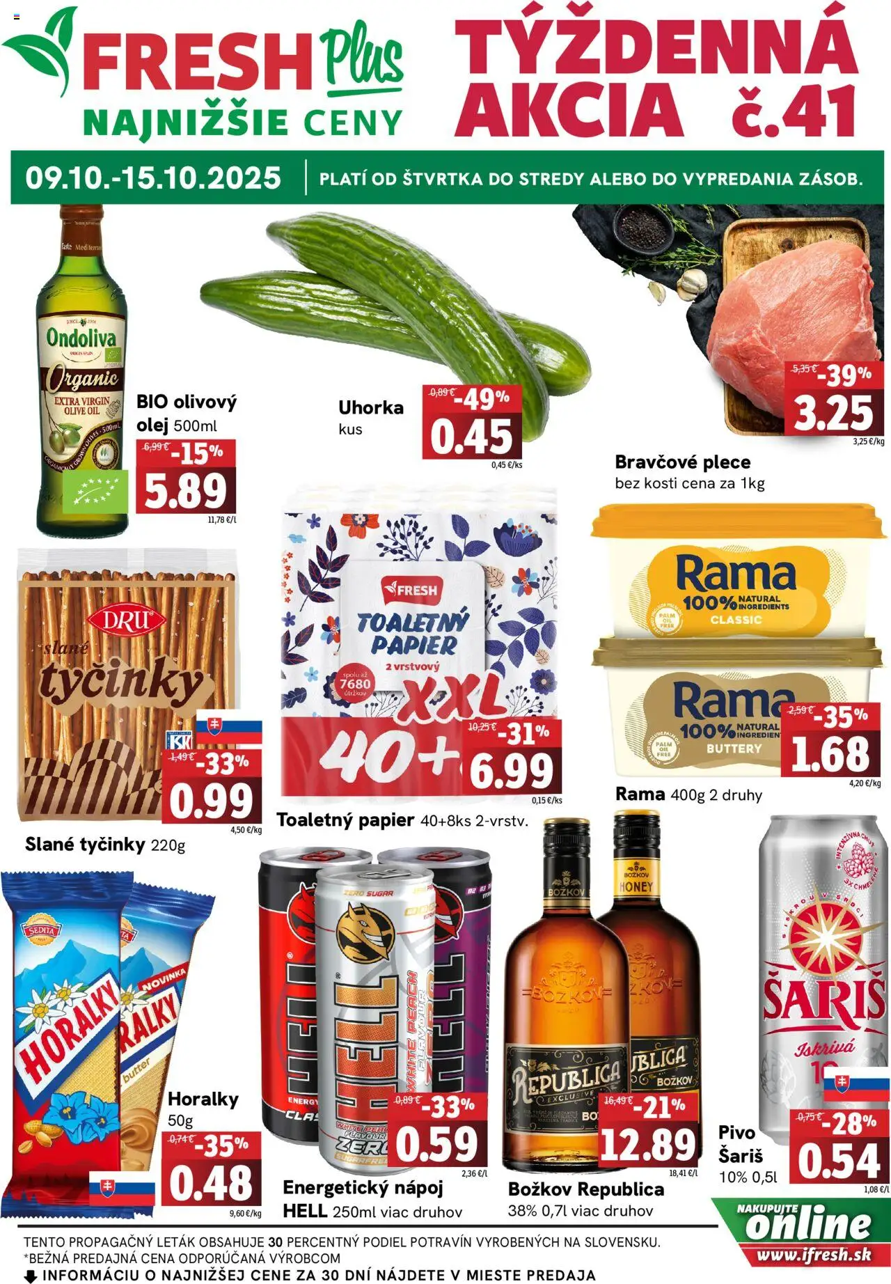 Fresh Leták od 09.10.2025 > Potraviny online