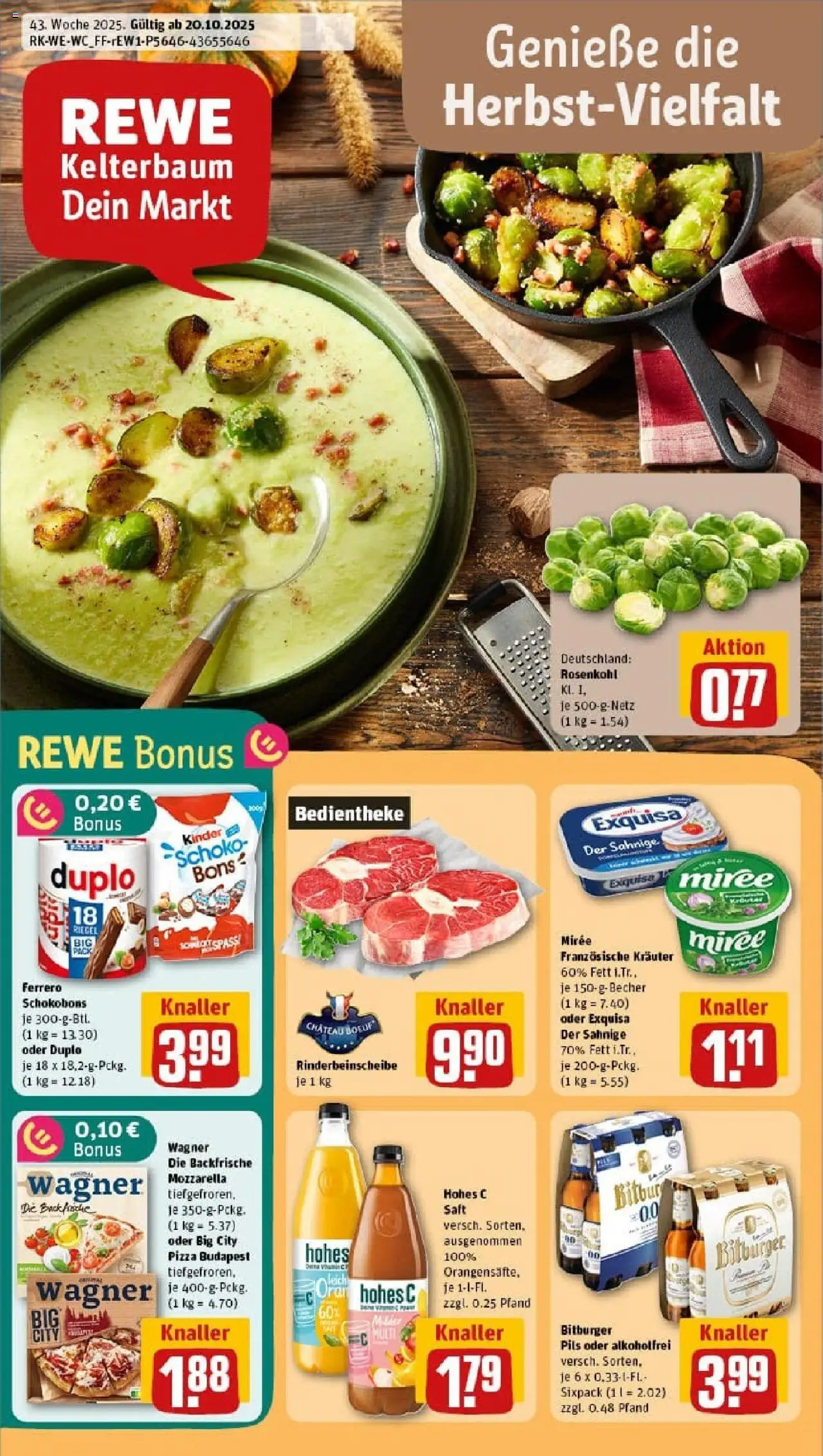 REWE Prospekt ab 19.10.2025 nächste Woche - Prospekt Bonn	