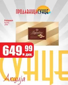 Pregled Sunce kataloga - važi od 30.10.2025