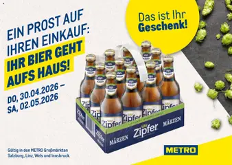 Vorschau der Angebote: Metro Metro angebote Zugabeaktion Zipfer Märzen gültig ab 30.04.2026