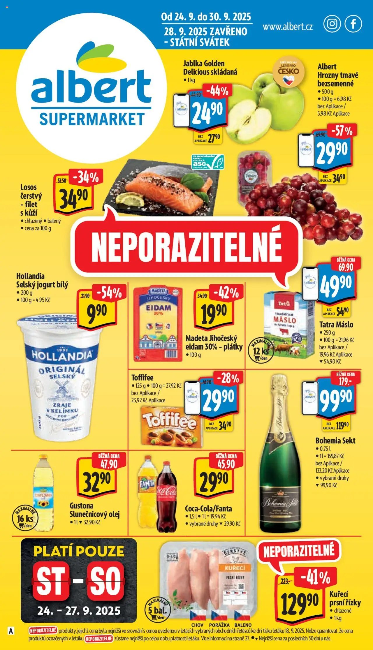  ALBERT leták od 24.09.2025 - Akční leták "Supermarket"