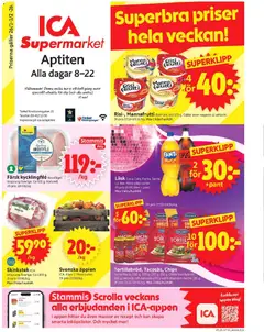 Förhandsgranska reklamblad Aktuella reklamblad ICA Supermarket från butik ICA Supermarket gäller från 26/01/2026