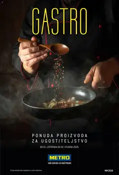 Pregled letka Gastro trgovine Metro vrijedi od 01.10.2025
