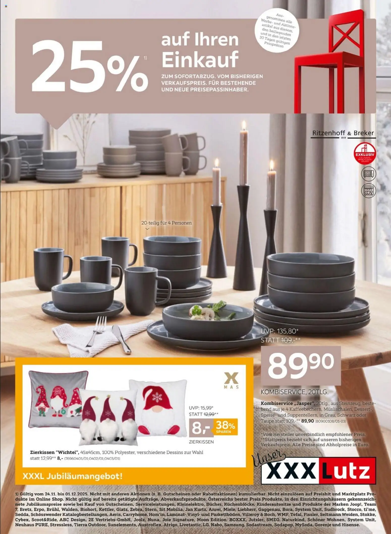 Vorschau der Angebote: XXXLutz Jubiläumsangebote gültig ab 25.11.2025