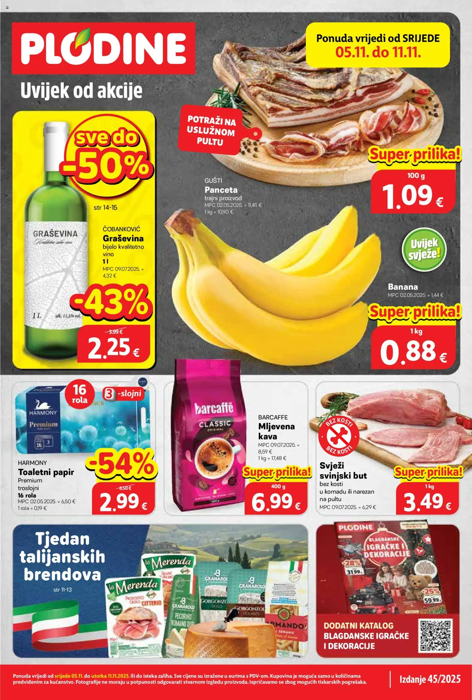 Pregled letka Katalog trgovine Plodine vrijedi od 05.11.2025