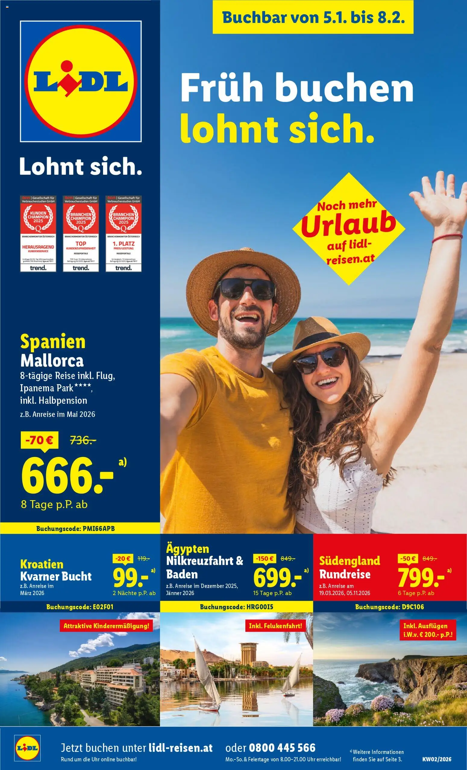 Vorschau der Angebote: Lidl Frühbucher-Highlights gültig ab 05.01.2026