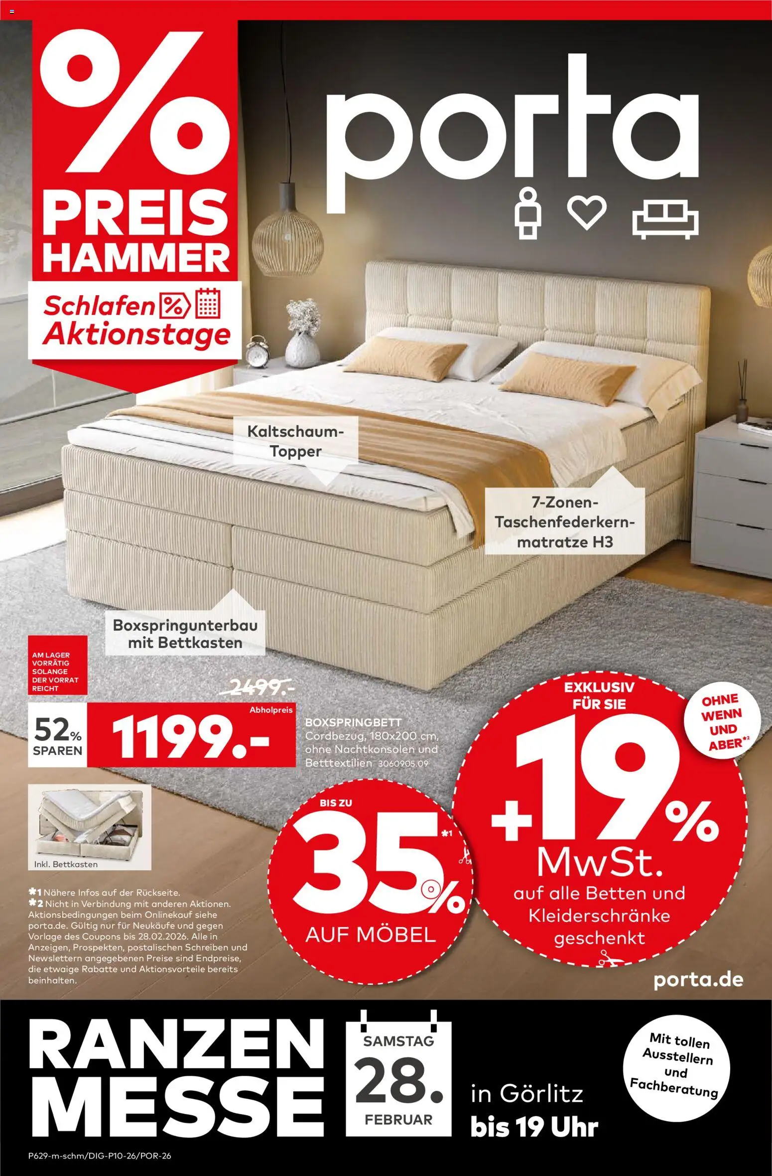 Vorschau von dem Prospekt des Geschäftes Porta!, gültig ab dem 23.02.2026 - Uhr, Boxspringbett, Matratze, Topper