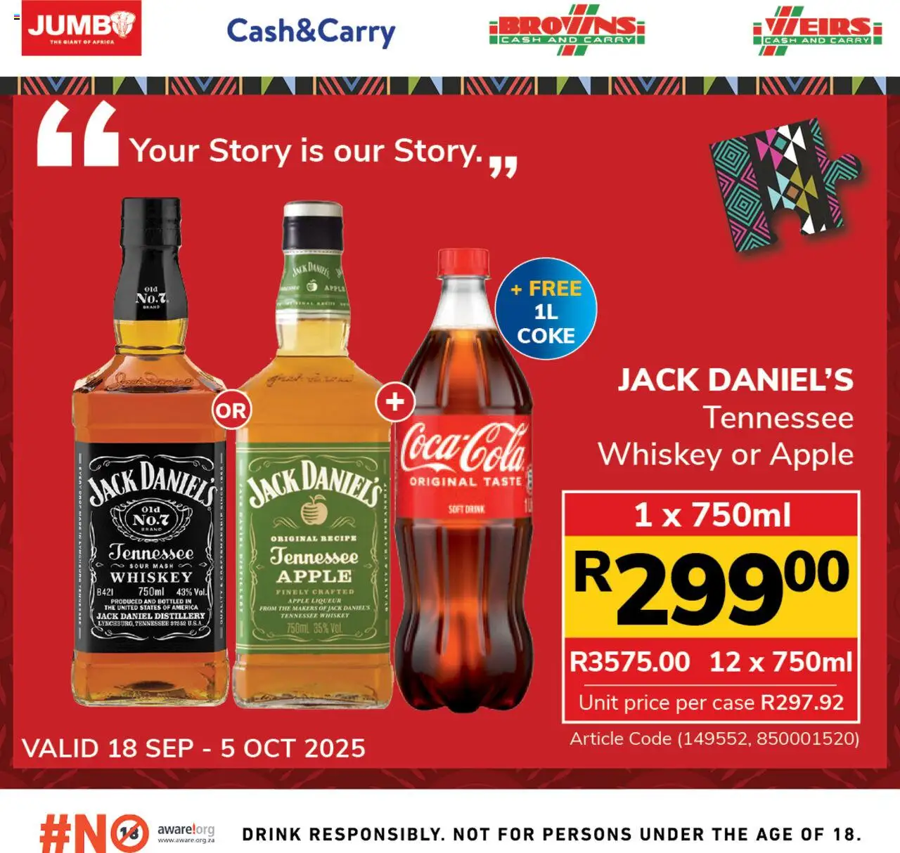 Jumbo Liquor Mix Specials from 18/09 - 05/10/2025 > Promotions