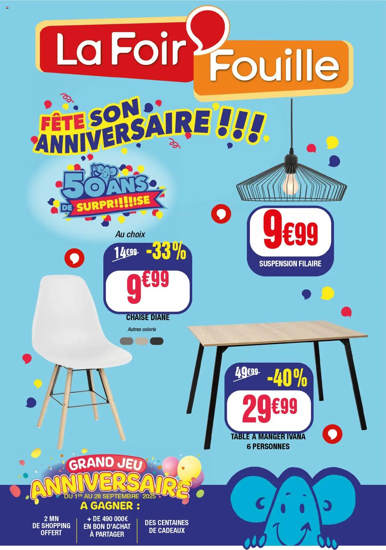 Catalogue Fête son anniversaire de la boutique La Foir'Fouille valable du 01/09/2025 - Page numéro 1