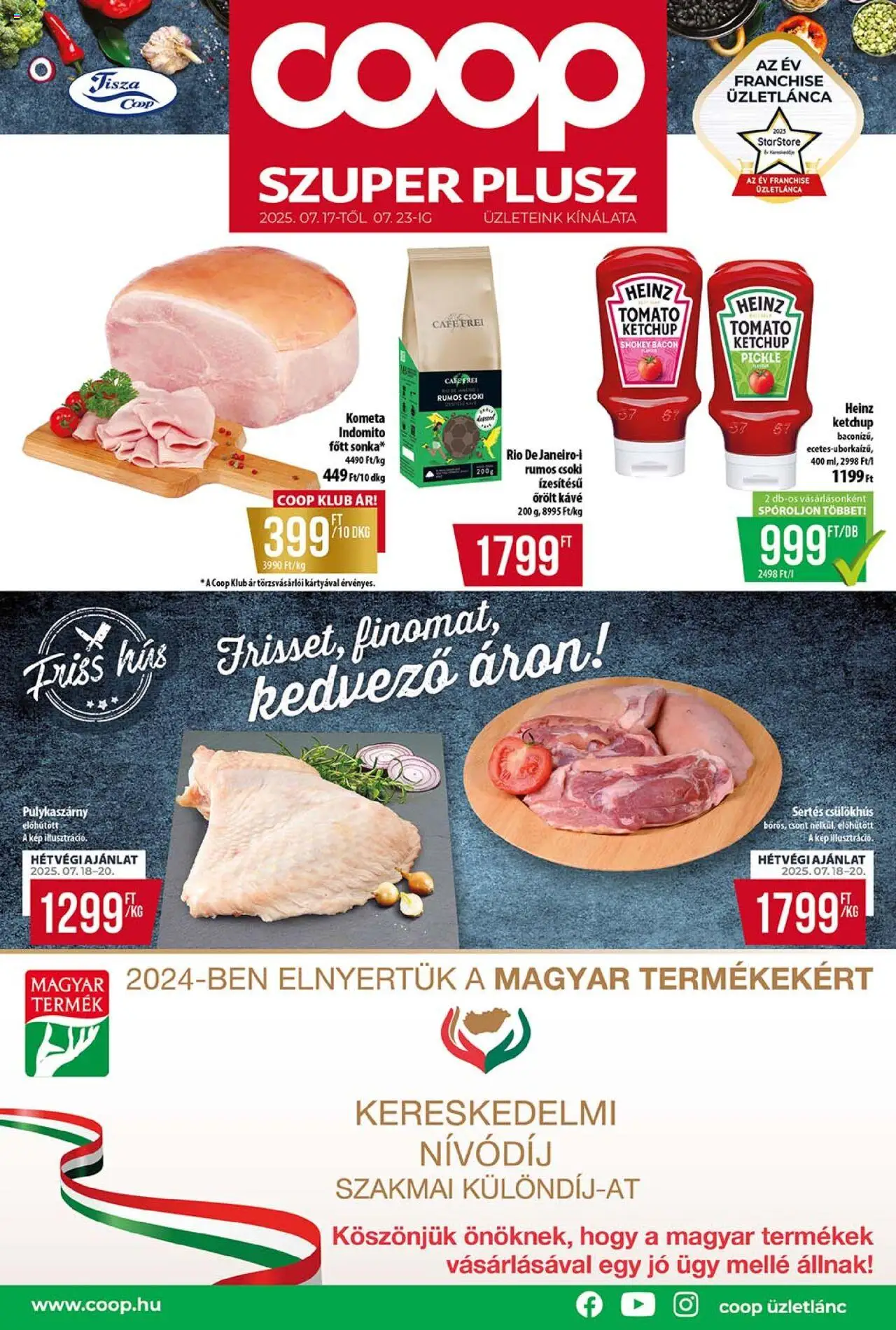 COOP aktuális szórólap, érvényes 2025.07.17.-től - 1 oldal