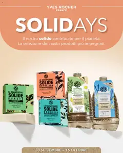 Anteprima dell'opuscolo Volantino Solidays dal negozio Yves Rocher valido da 30/09/2025