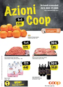 Vorschau des Merkblatts Una settimana di azioni vom Shop Coop gültig von 29.12.2025 bis 07.01.2026