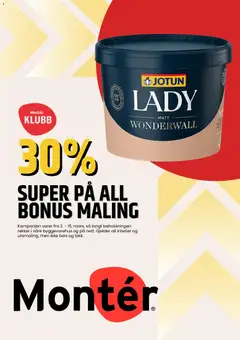 Forhåndsvis Montér kundeavis fra butikk Montér gyldig fra 06/03/2026