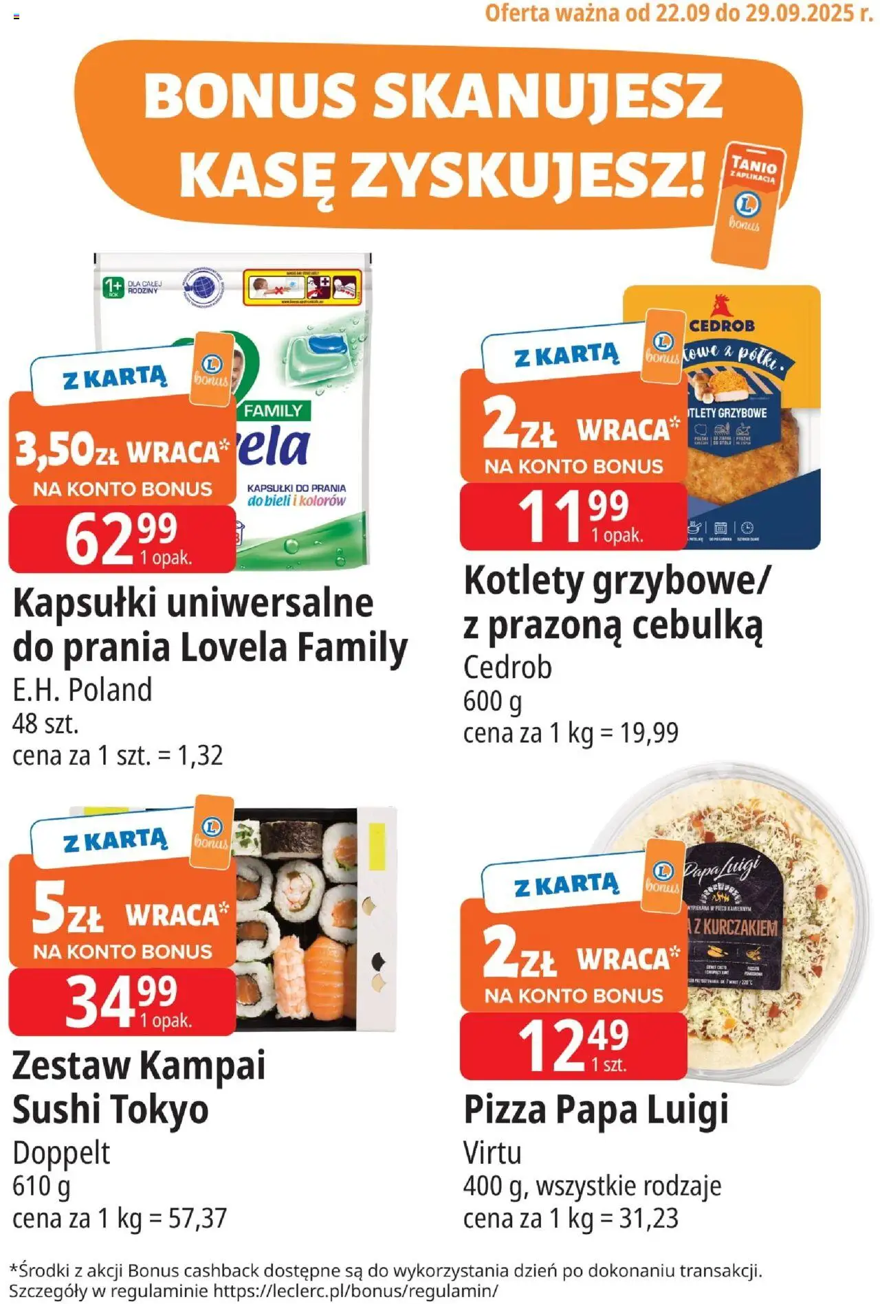E.Leclerc Kłodzko kupony dodatkowe od 22.09.2025 - Nowa Gazetka - Numer strony 1