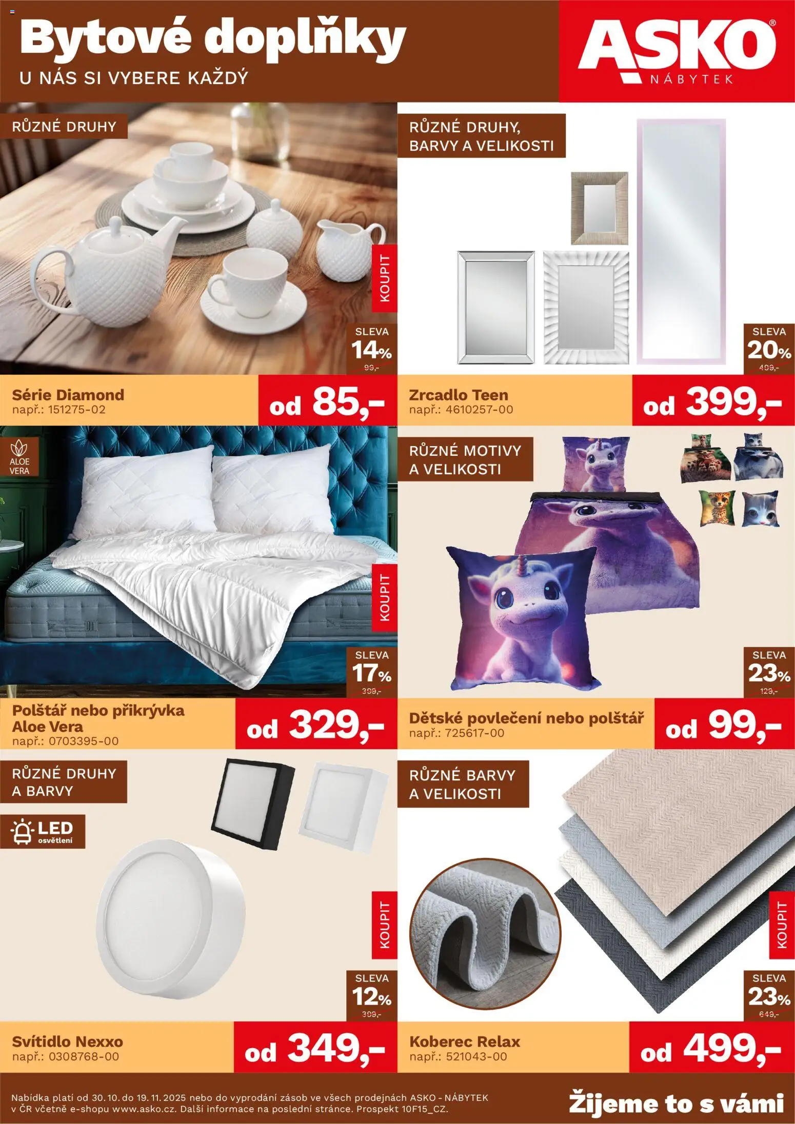 Náhled nabídky: ASKO nábytek Leták - Bytové doplňky za skvělé ceny platný od 30.10.2025