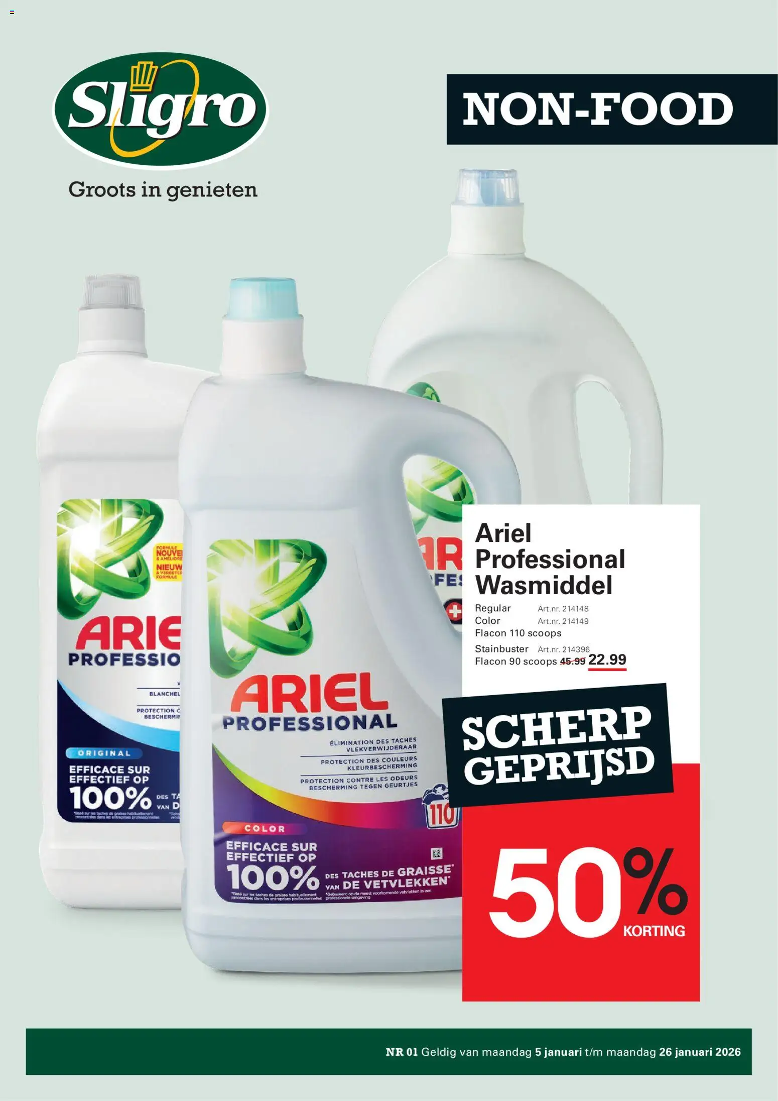Voorbeeld van Non-Food van winkel Sligro geldig vanaf 05-01-2026