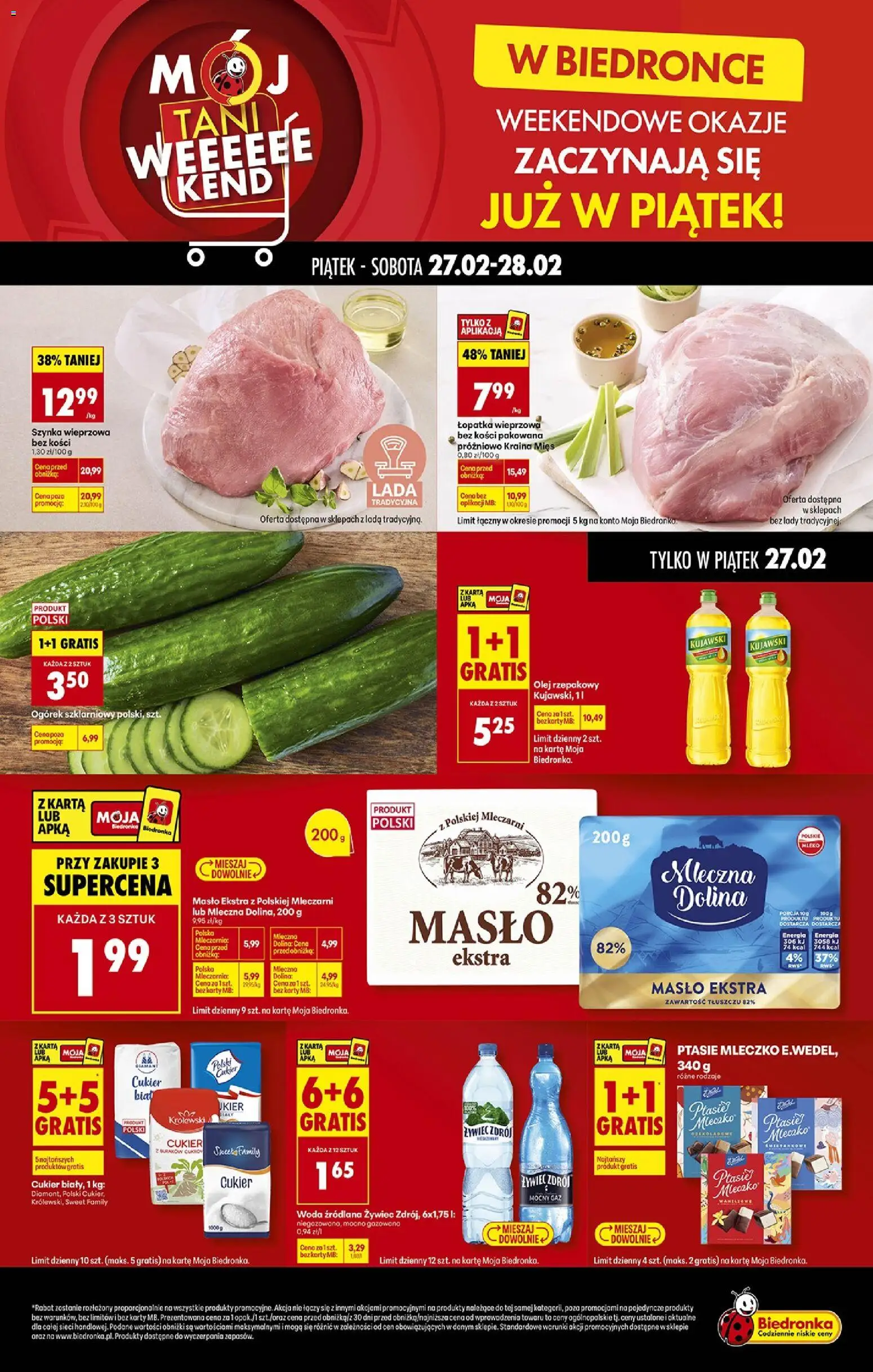 Pogląd gazetki "Biedronka gazetka tani weekend" ze sklepu Biedronka ważnej od 27.02.2026