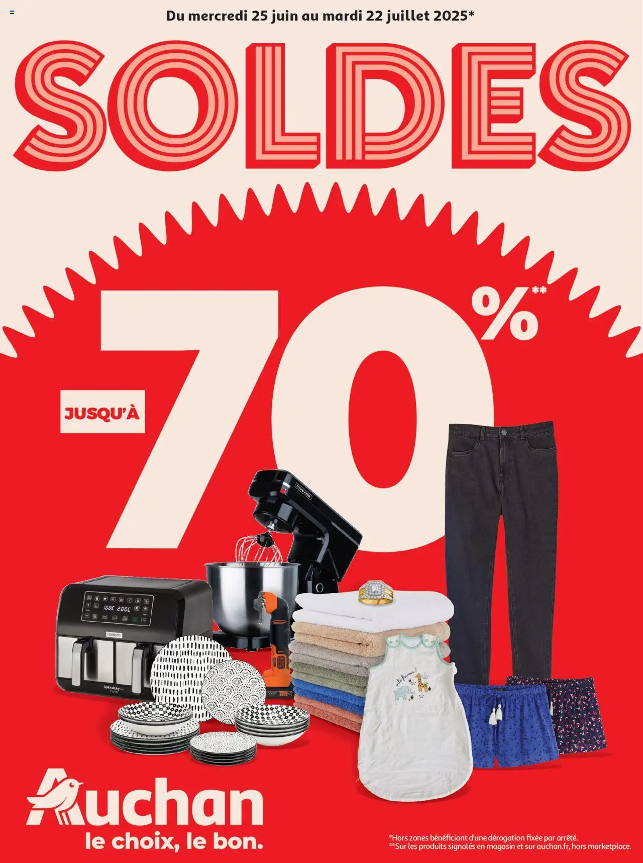 SOLDES : jusqu'à -70% ! de la boutique Auchan valable du 25/06/2025 - Page numéro 1