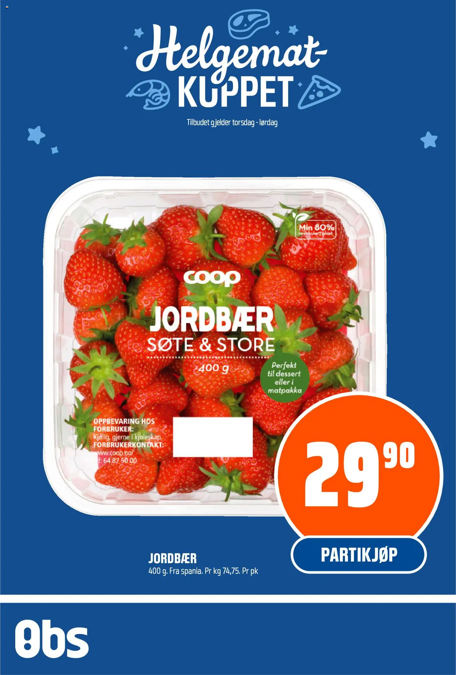 Forhåndsvis Coop Obs Helgemat Kuppet fra butikk Coop Obs gyldig fra 12/03/2026