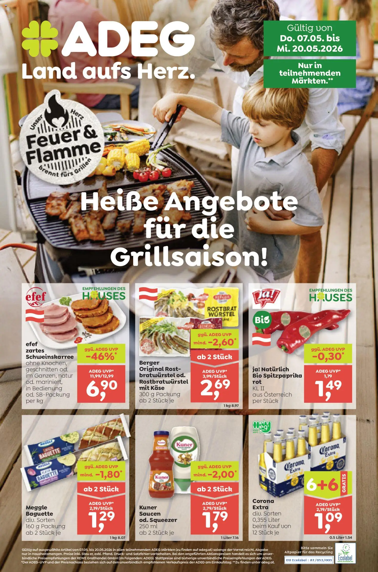 Vorschau der Angebote: ADEG ADEG Heiße Angebote für die Grillsaison! gültig ab 07.05.2026
