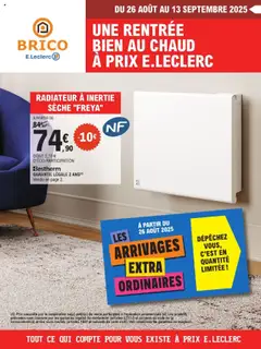 Prévisualisation de E-catalogue Une rentrée bien au chaud à prix E.Leclerc | Varennes sur Seine du magasin Brico E.Leclerc formulaire valide 26/08/2025