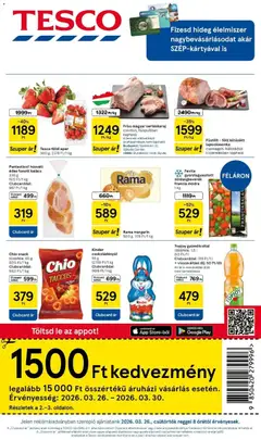 Tesco - Tesco újság érvényessége 2026.04.01-ig megtekintése, amely érvényes 2026.03.26.-től