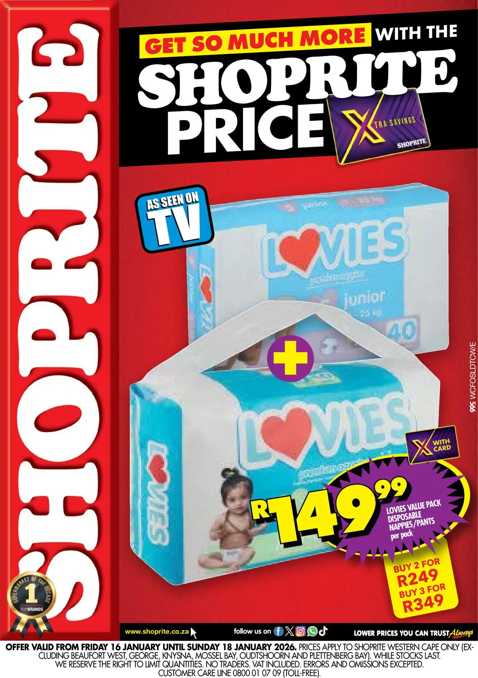 Preview of Shoprite flyer valid from 16/01/2026