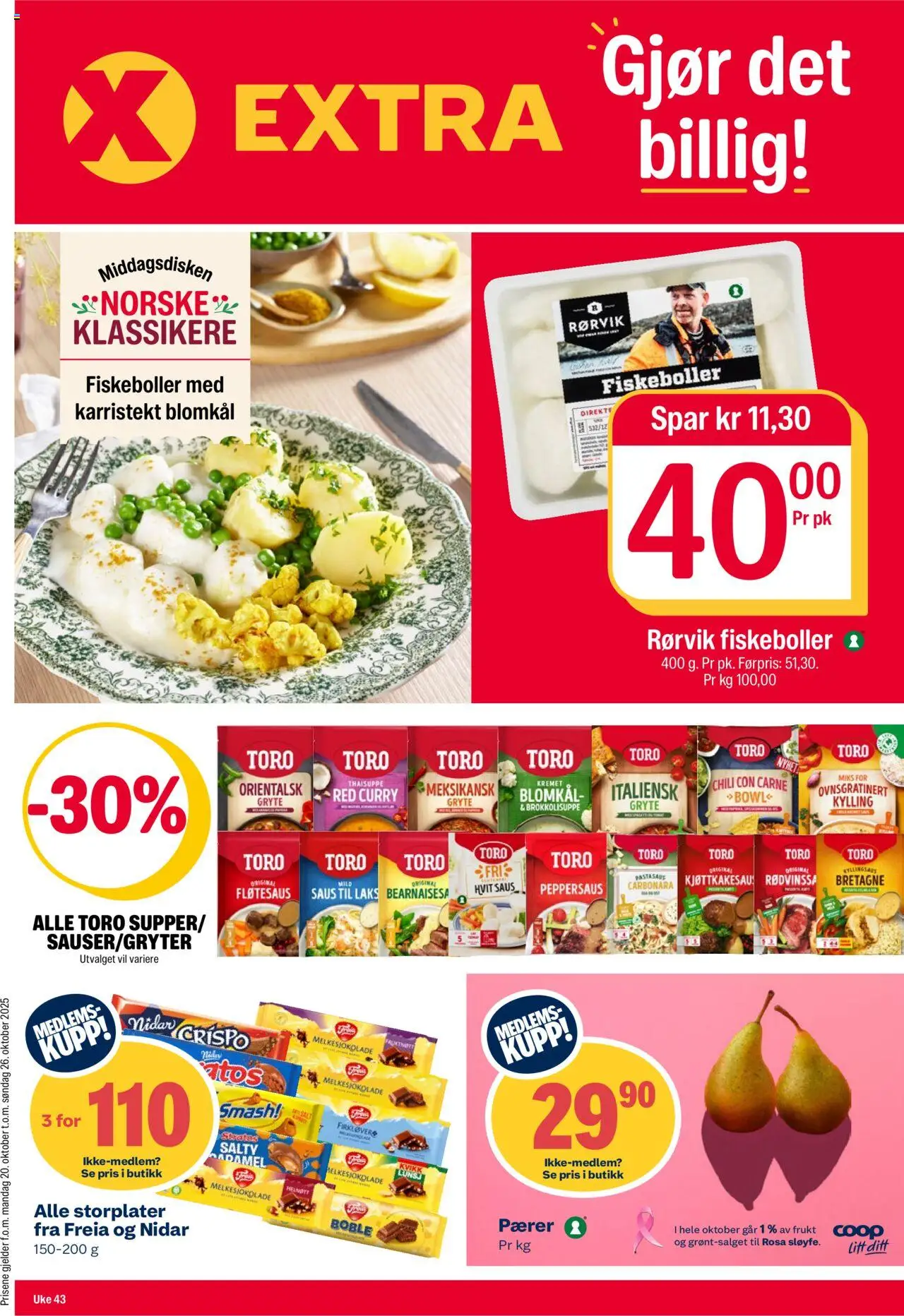 Kundeavis Coop Extra gyldig fra 20/10/2025 - Sidenummer 1