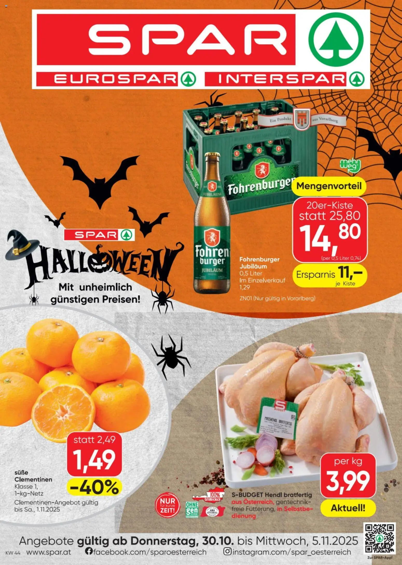  SPAR Flugblatt 30.10.2025 - Prospekt "Aktuelle Angebote" - Seite 1