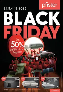 Vorschau des Merkblatts Black Friday vom Shop Pfister gültig von 21.11.2025 bis 01.12.2025