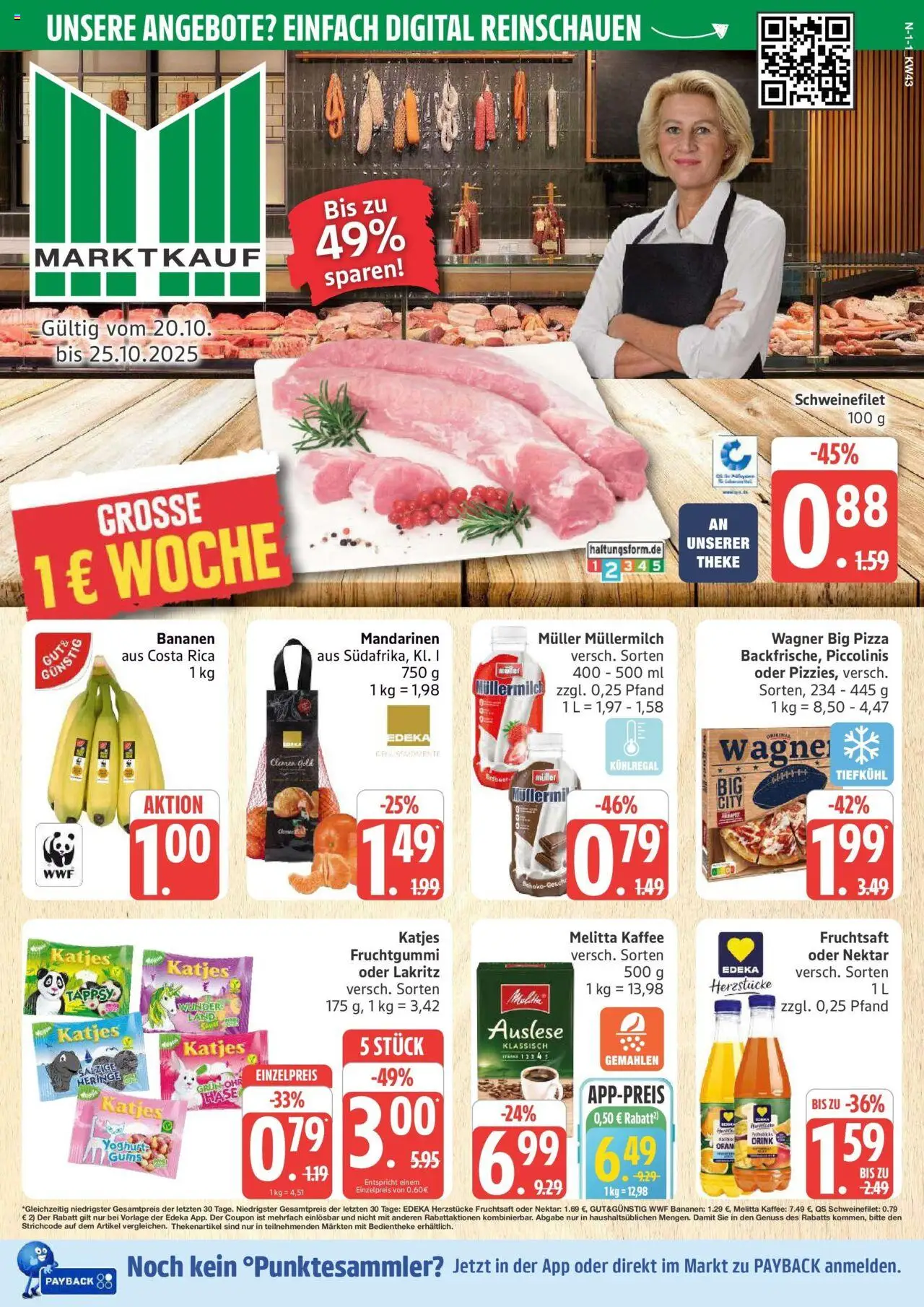 MARKTKAUF Prospekt ab Montag 19.10.2025 > Marktkauf: Wochenangebote