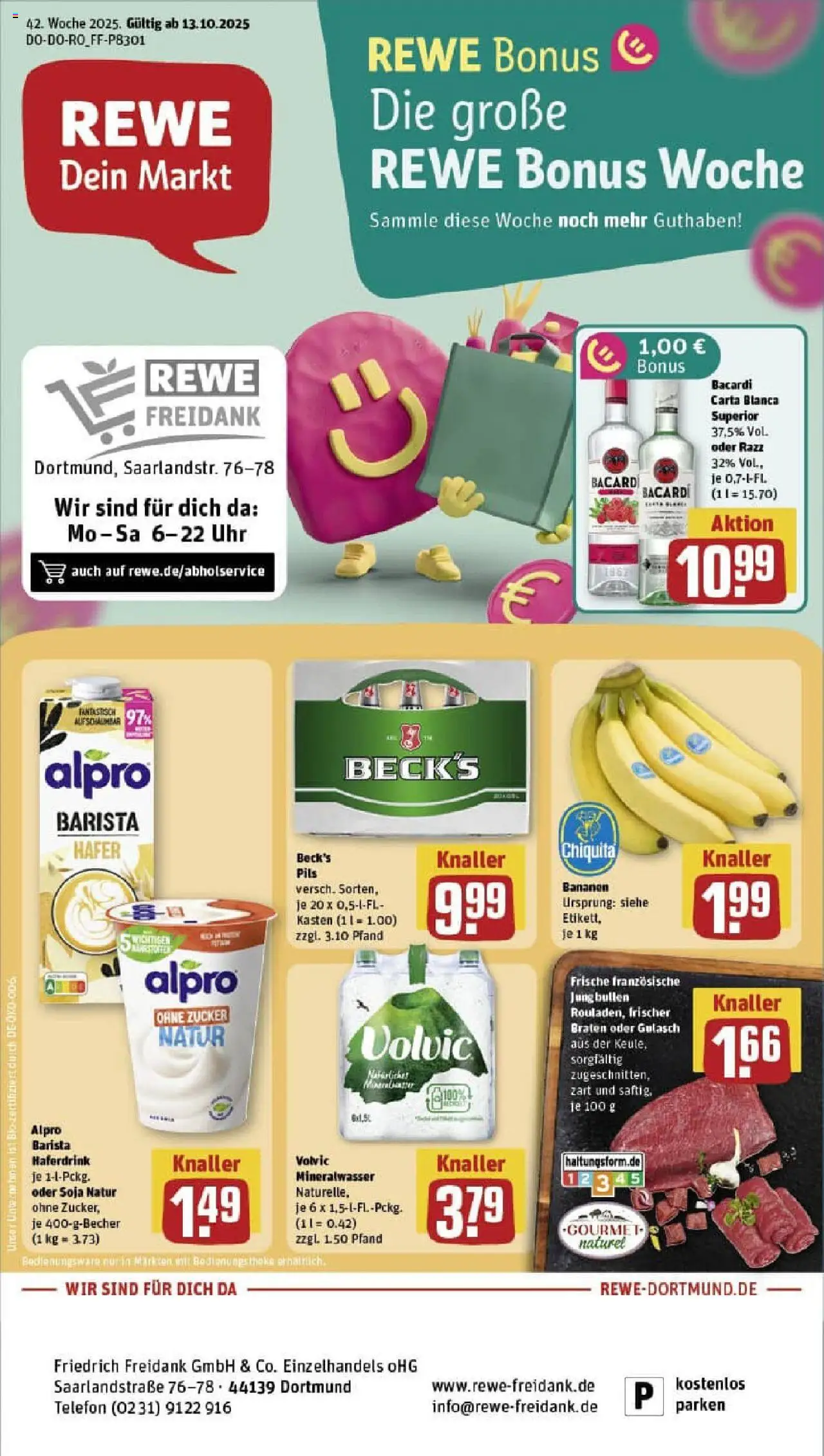REWE Prospekt ab 13.10.2025 nächste Woche - Prospekt Dortmund	