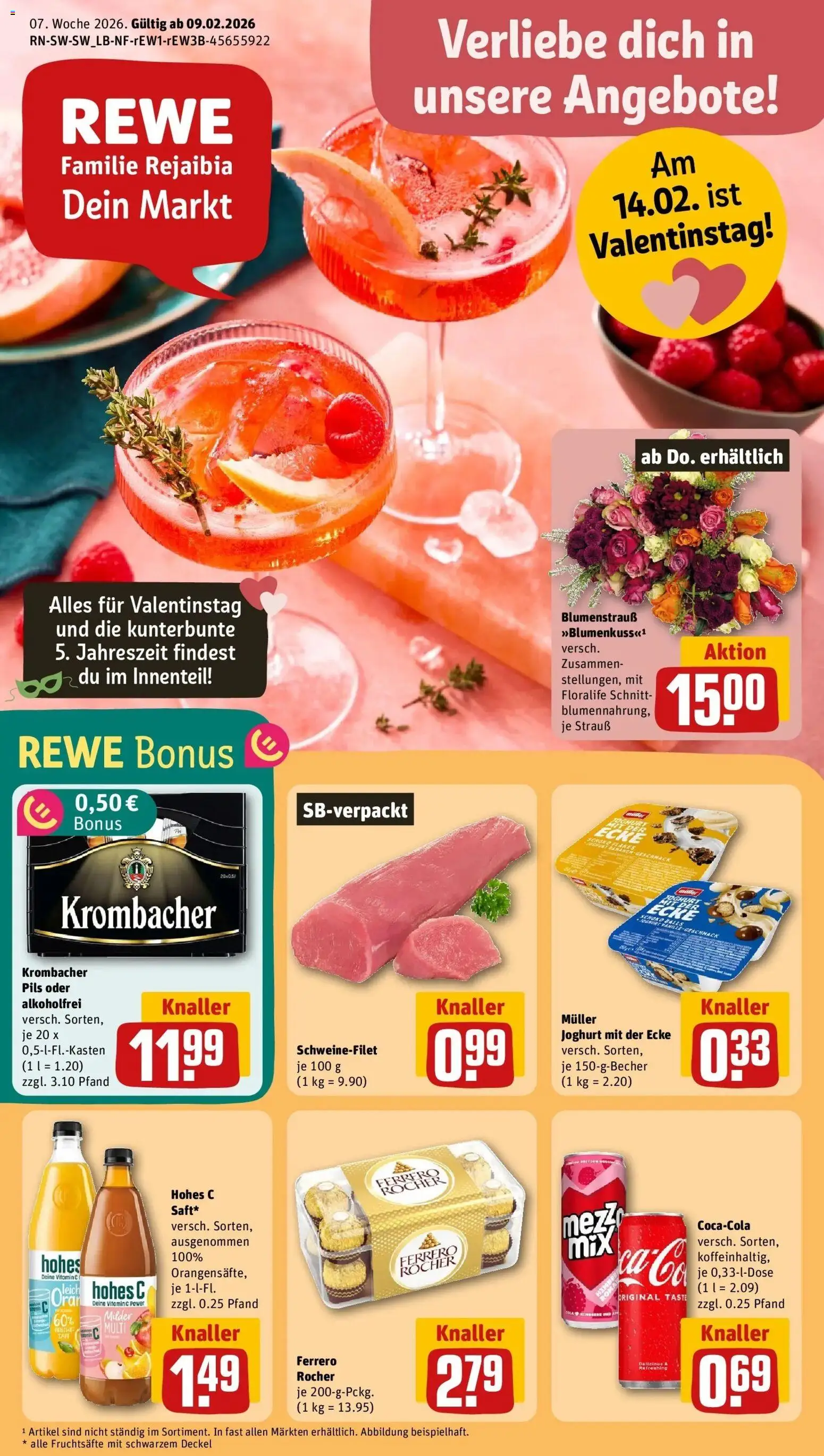 Vorschau von dem Prospekt des Geschäftes Rewe, gültig ab dem 09.02.2026