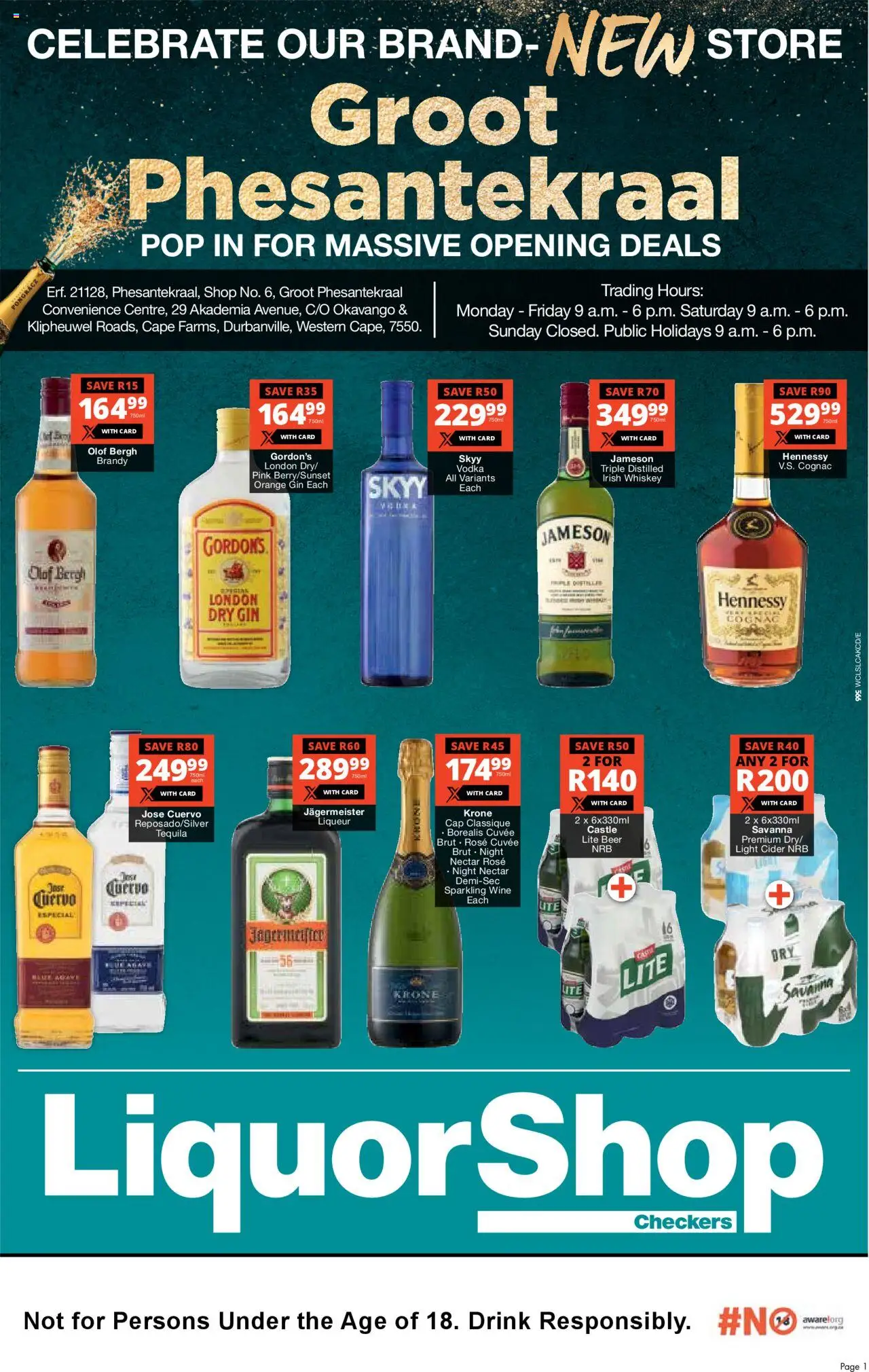Checkers Western Cape - LiquorShop Groot Phesantekraal Store Opening 01/08 - 15/08/2025 >> Catalogue
