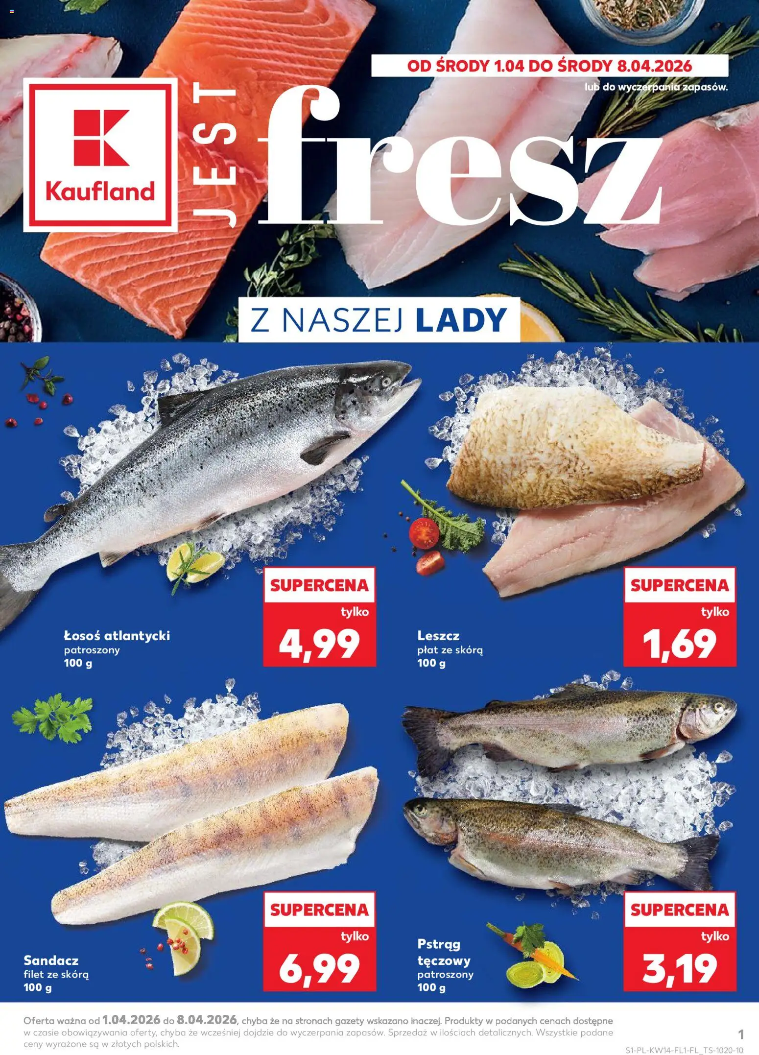 Náhled nabídky: Kaufland Polsko Kaufland Polsko leták - Jest fresz platný od 01.04.2026 - Losos, Filet